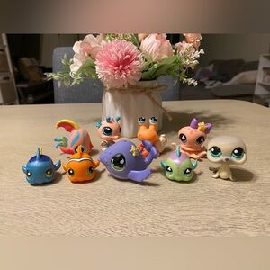 ❌SOLD❌ Lot of 10 Littlest Pet Shop Sea Life Figurines